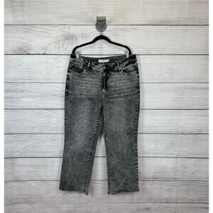 Rebecca Minkoff Plus Size Gray Washed Straight Leg Studded Jeans Size 18W